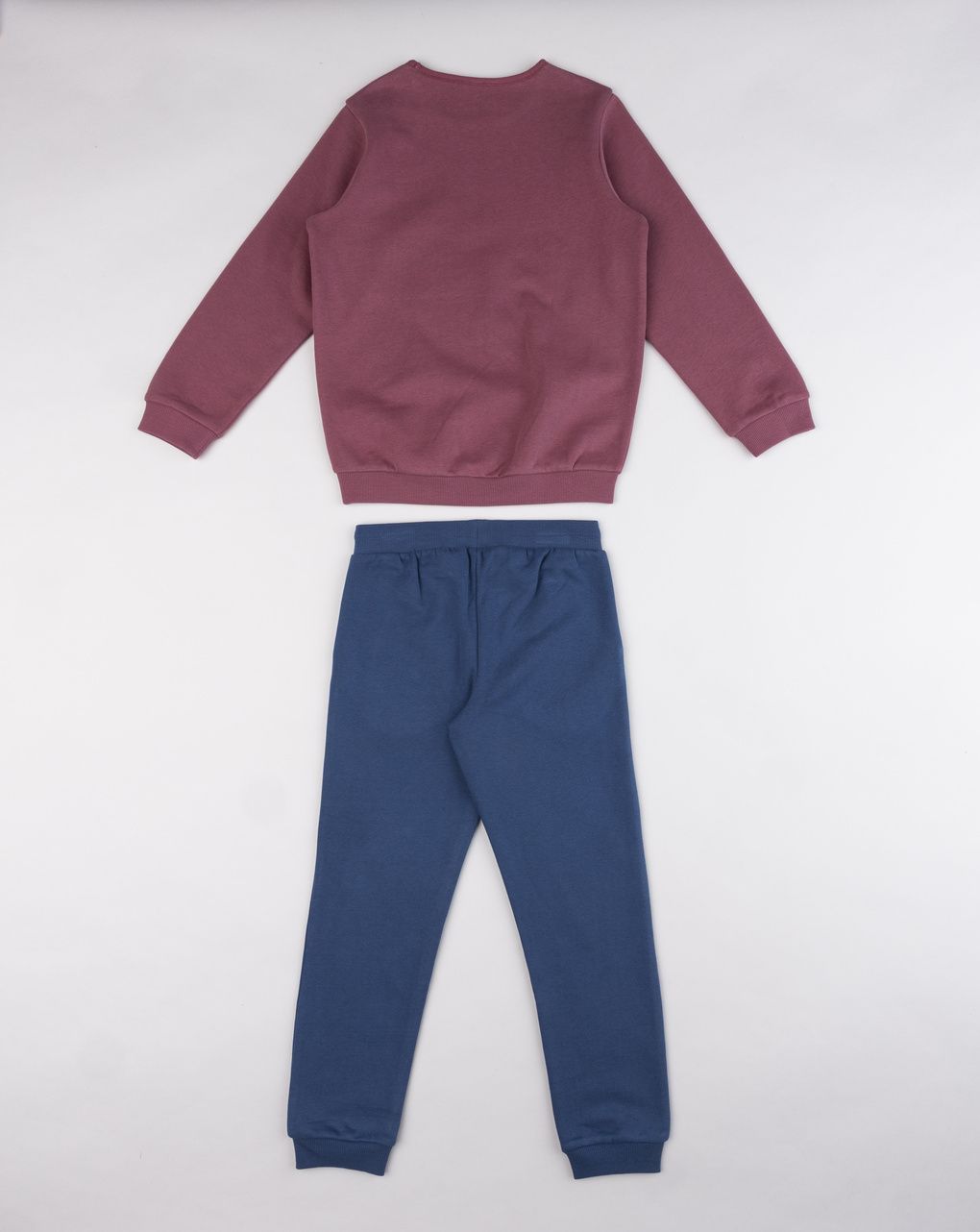 Completo jogging felpato bambina "fiori"