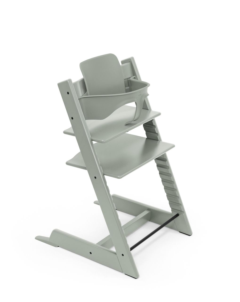 Pack seggiolone tripp trapp® con set per neonato - kit glacier green - stokke