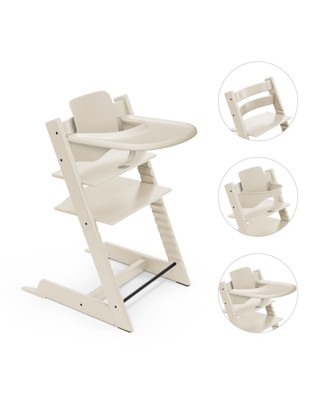 Pack seggiolone tripp trapp® con vassoio - kit vaniglia - stokke