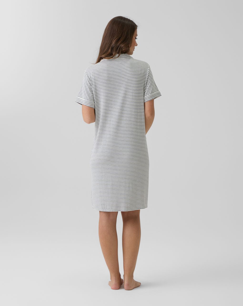 Camicia da notte premaman rigata