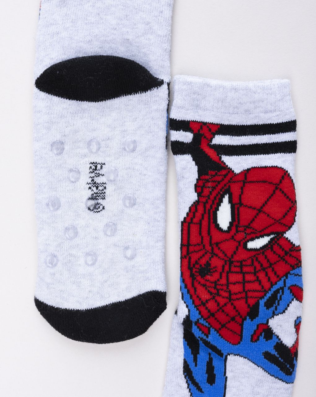 Calze antiscivolo bimbo grigie spiderman