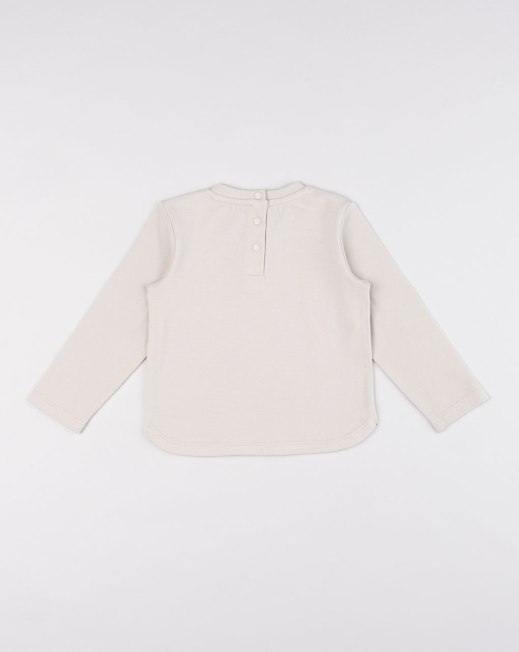 T-shirt bimba maniche lunghe minnie beige con bottoni