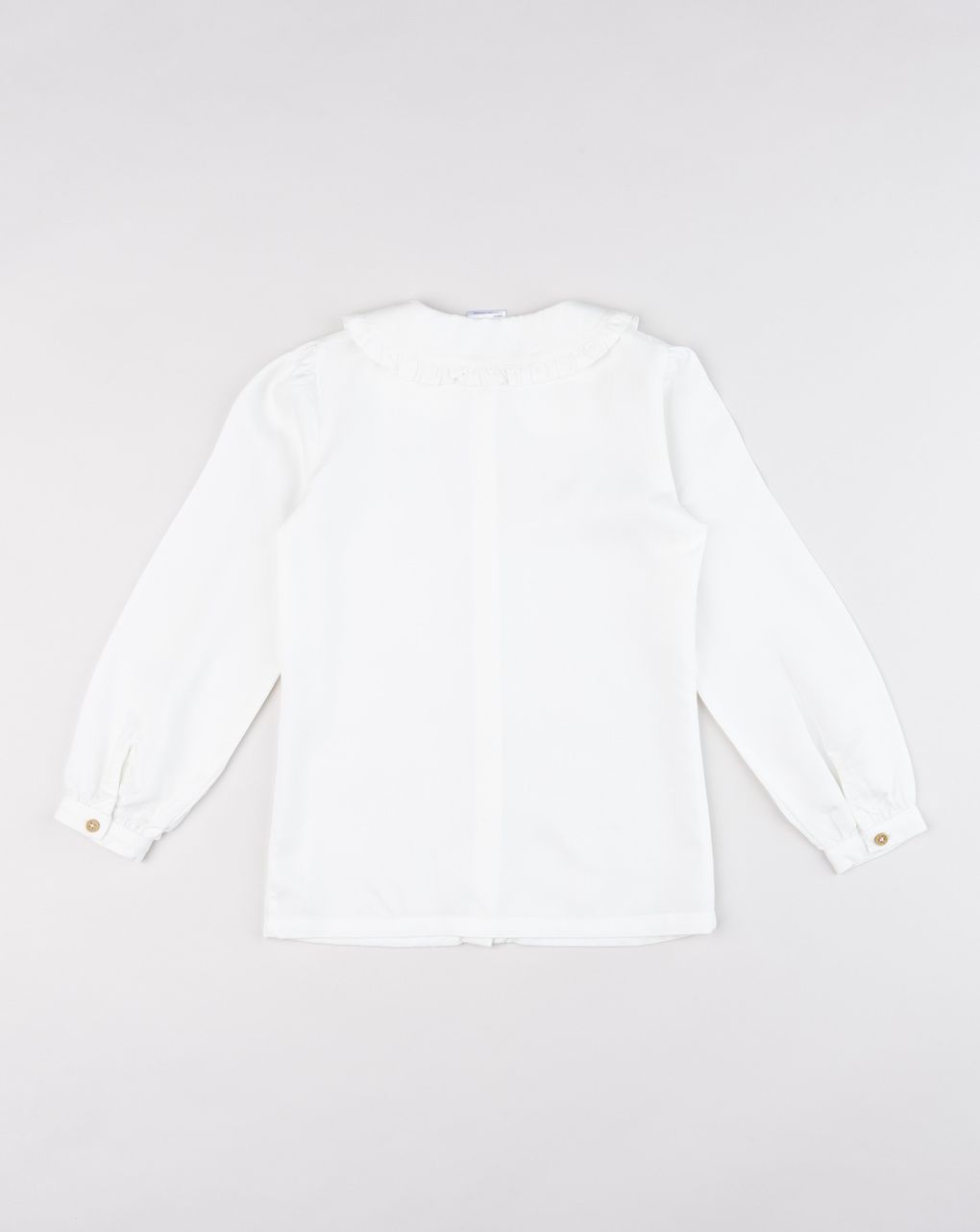 Camicia boho-chic bambina bianca con fiori