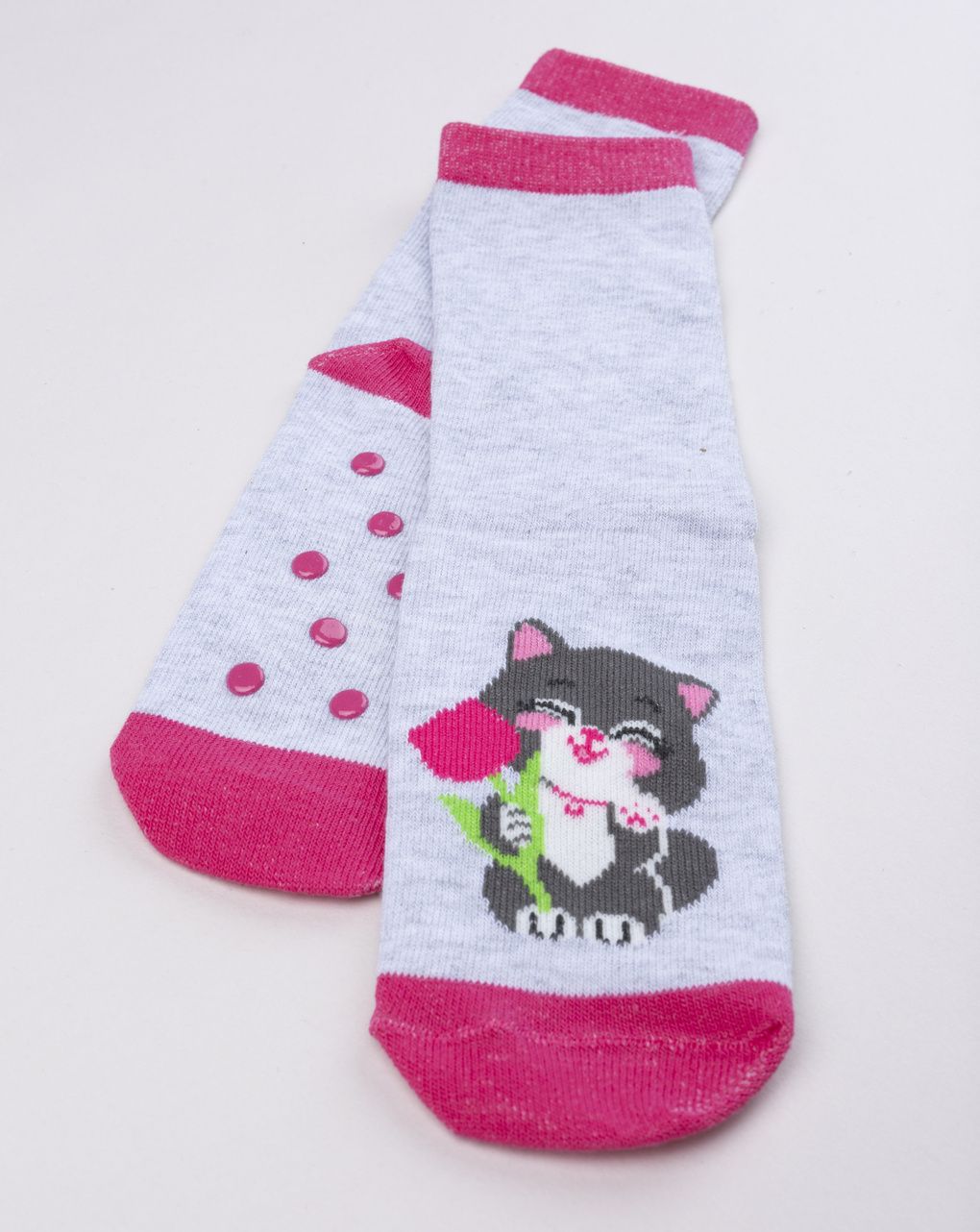 Antiscivolo bimba grigio gatto