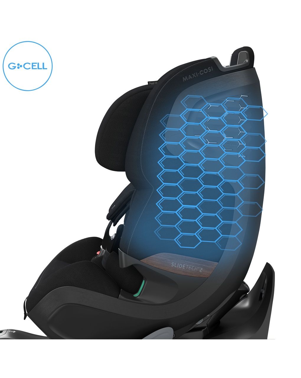 Seggiolino auto  pearl xl slide pro (61-150 cm) authentic black - maxi-cosi
