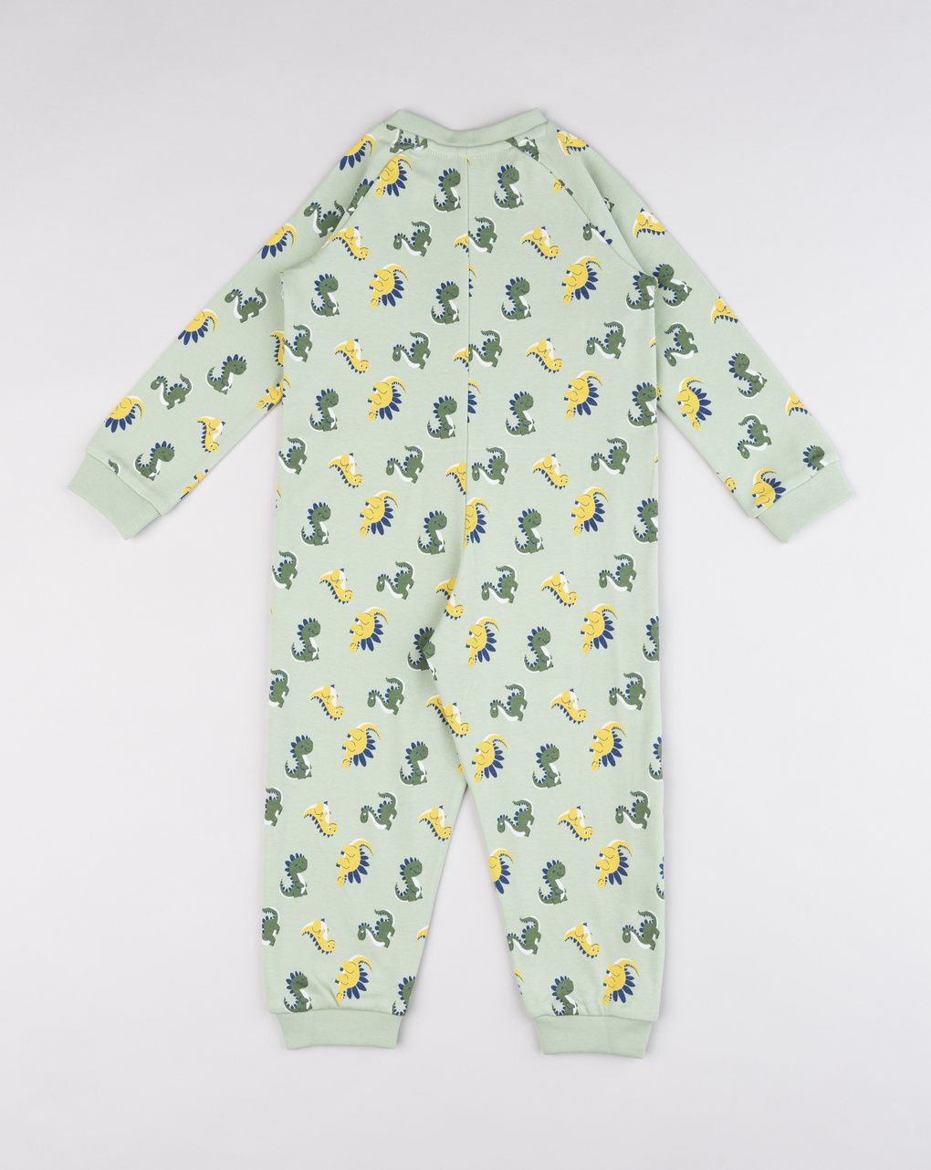 Pigiama lungo bimbo verde "dino"