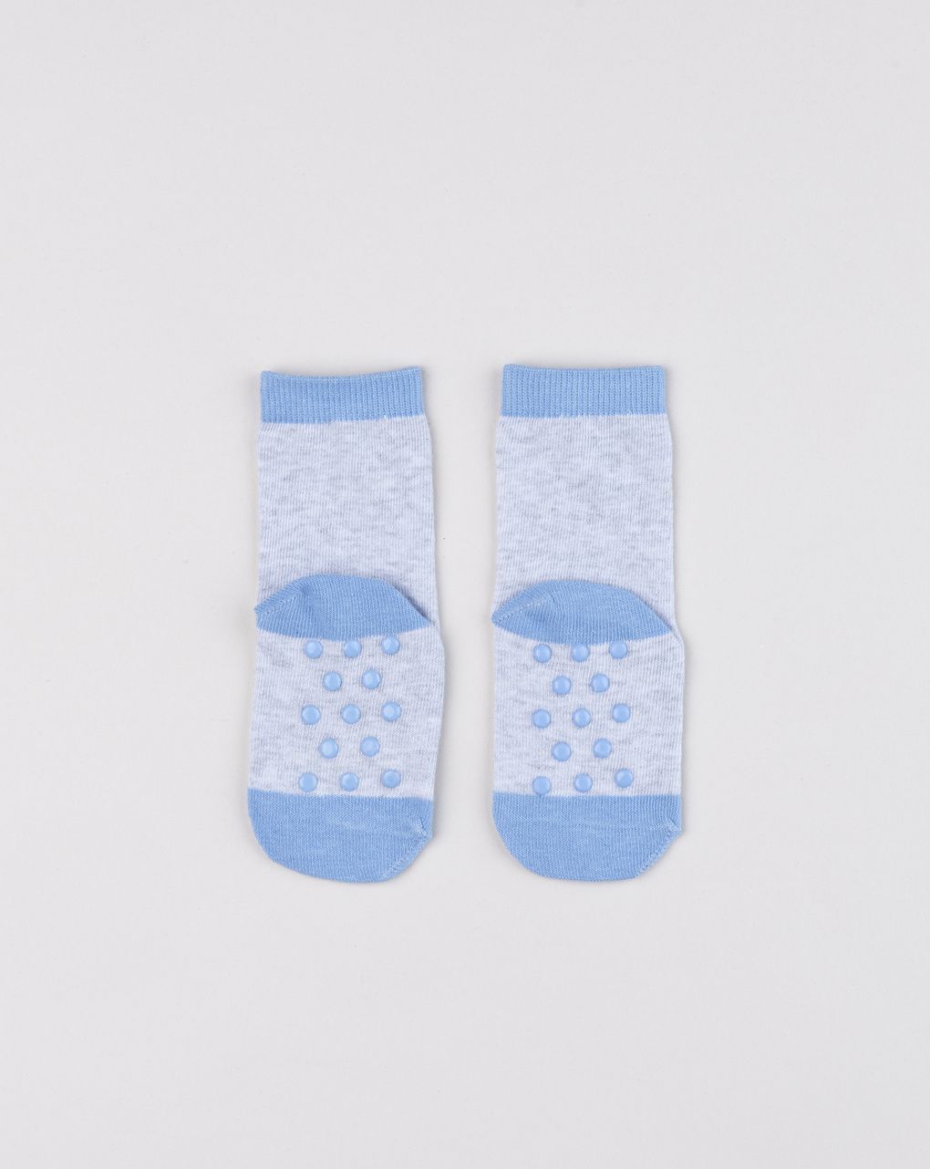 Calzini bimbo grigio/azzurro con riccio dormiglione