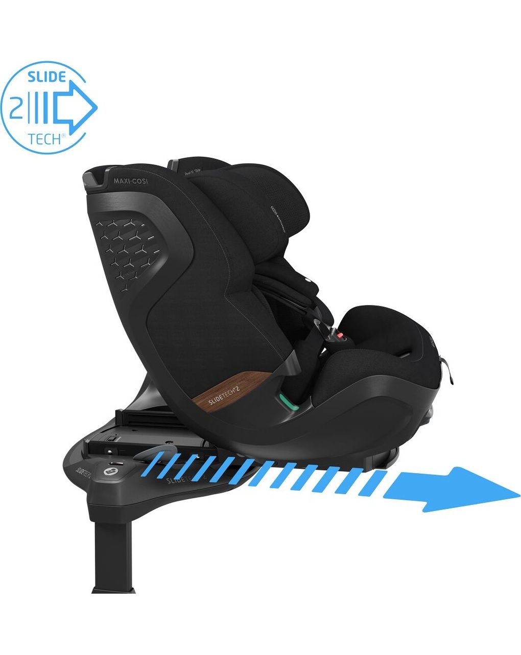 Seggiolino auto  pearl xl slide pro (61-150 cm) authentic black - maxi-cosi