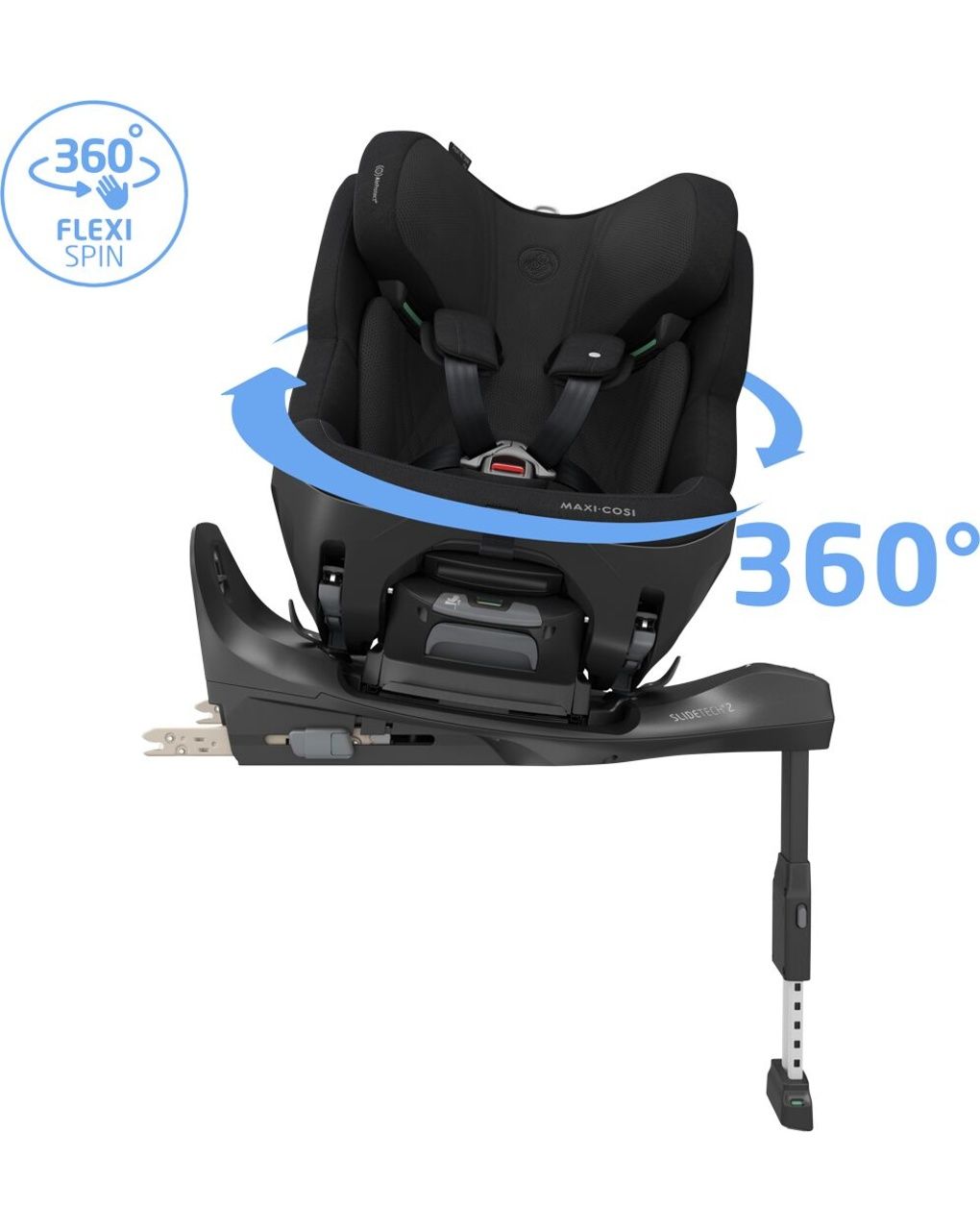 Seggiolino auto  pearl xl slide pro (61-150 cm) authentic black - maxi-cosi