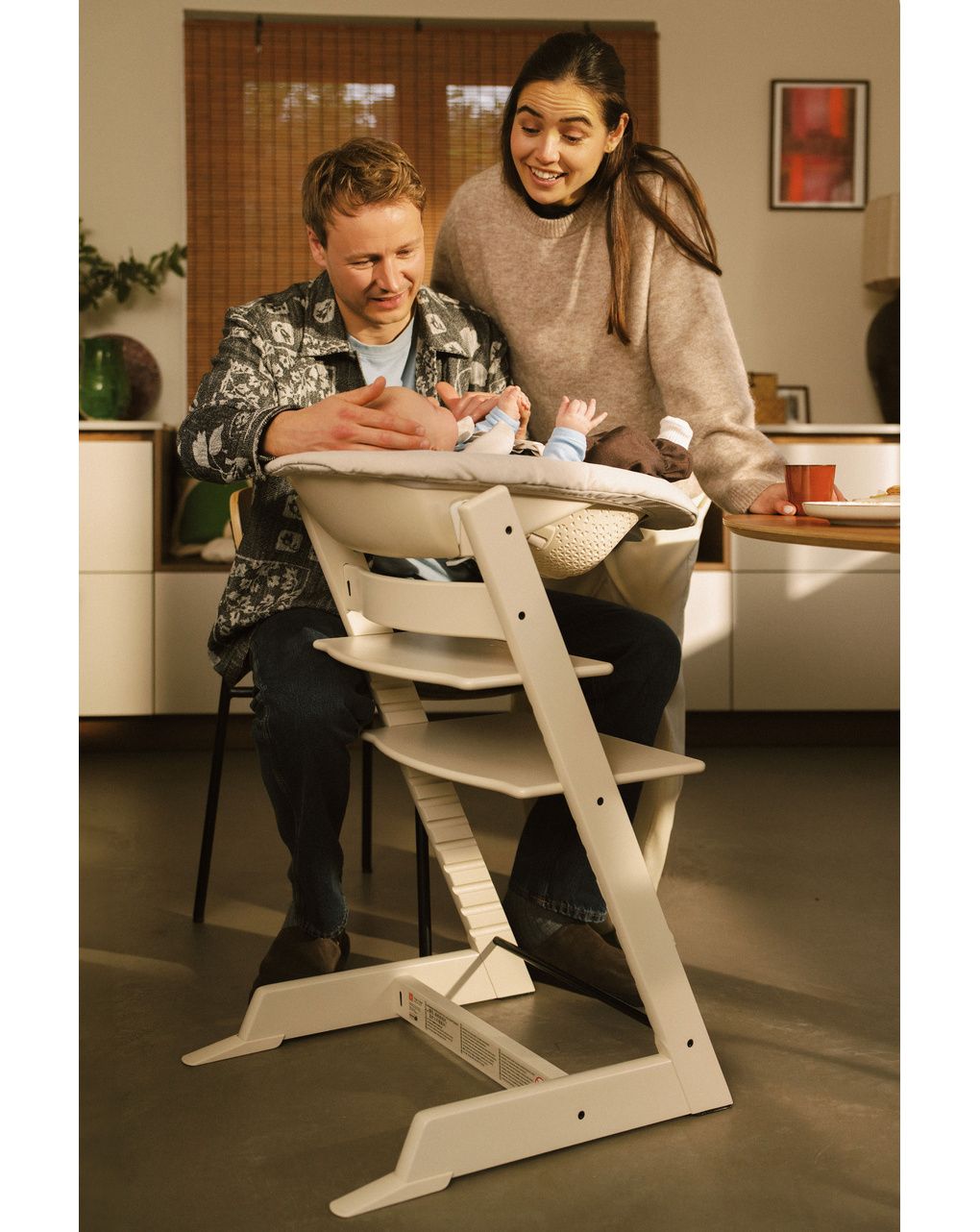 Tripp trapp® newborn set con gancio appendigiochi - vaniglia - stokke