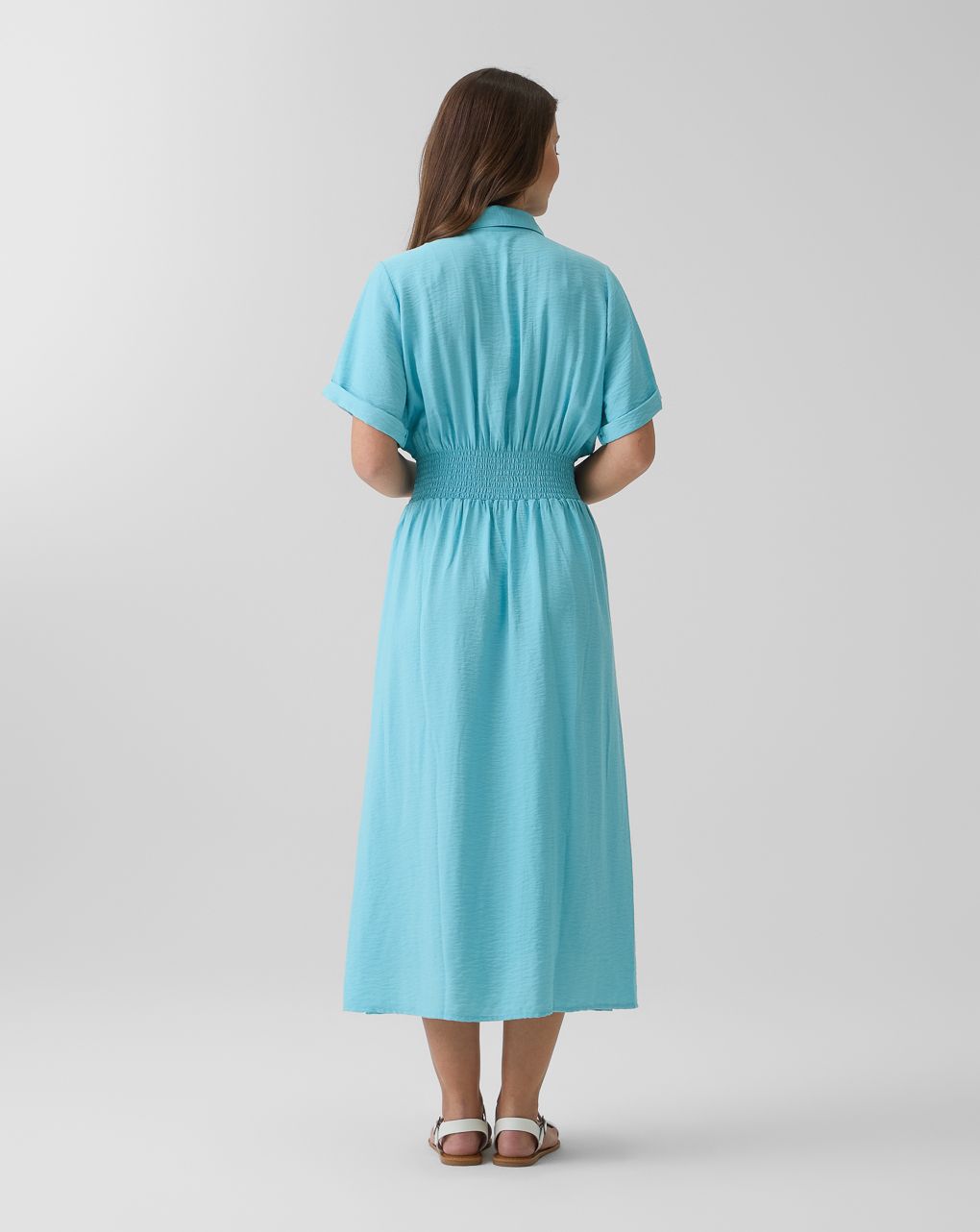 Abito lungo premaman azzurro