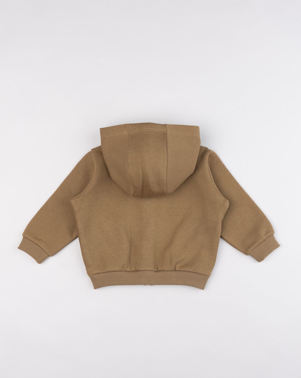 Felpa bimbo con cappuccio "cute club" marrone