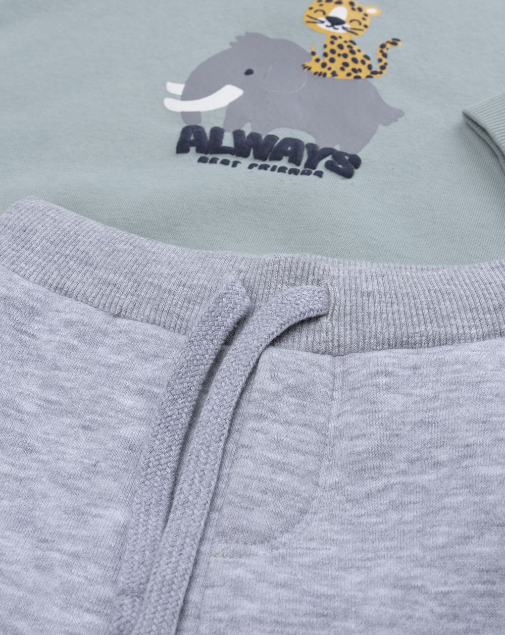 Completo jogging bimbo grigio
