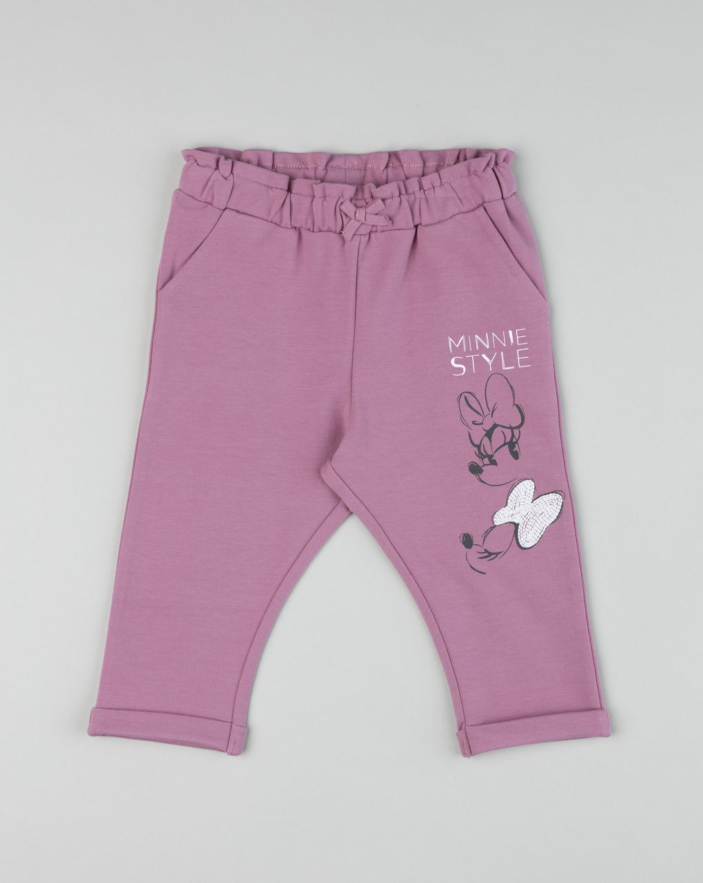 Pantalone bimba rosa con stampa disney minnie