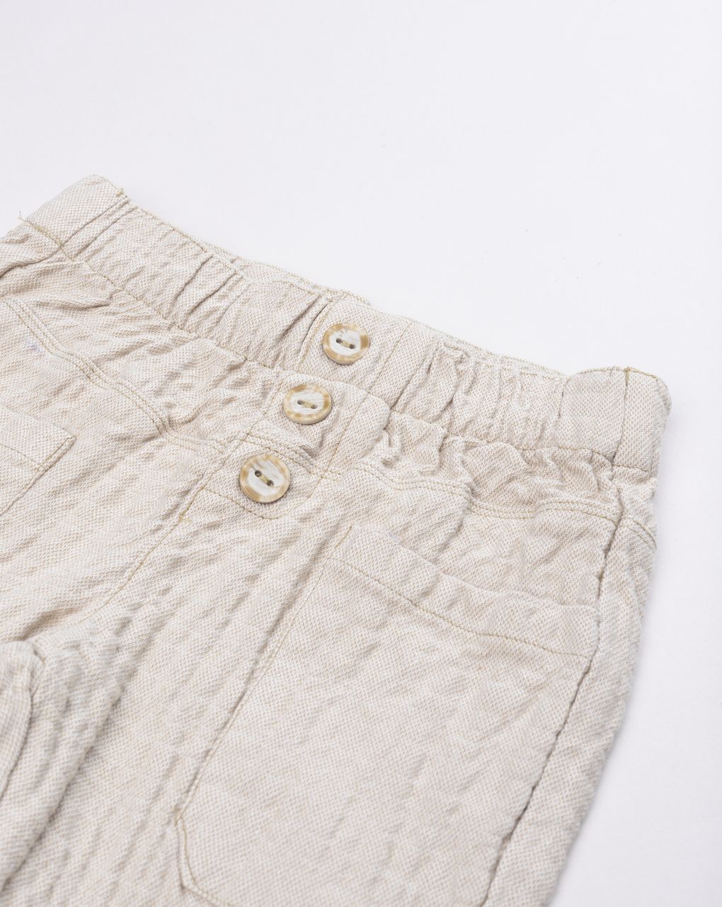 Pantalone elegant bimbo beige con tasche