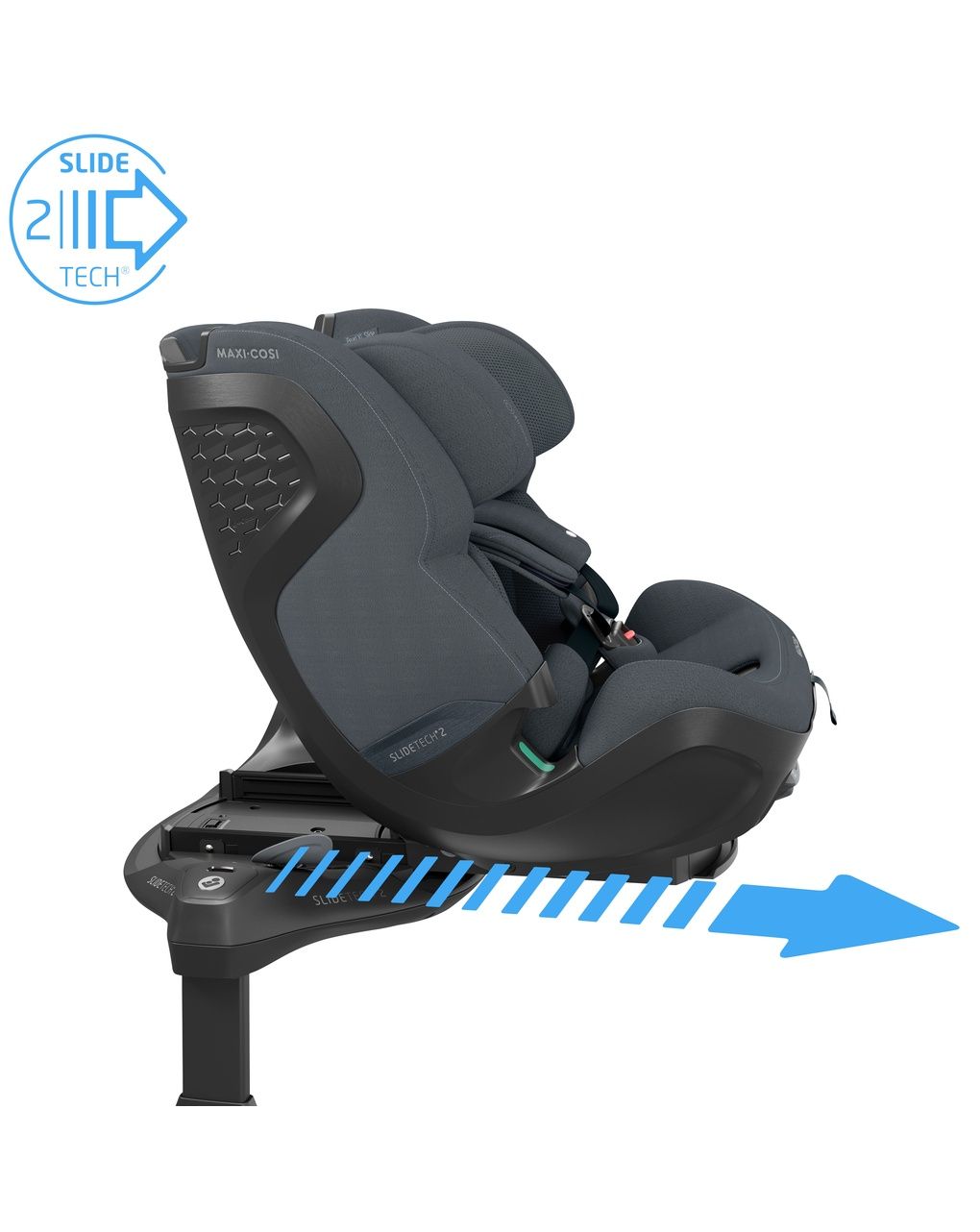 Seggiolino auto  pearl xl slide pro (61-150 cm) authentic graphite - maxi-cosi