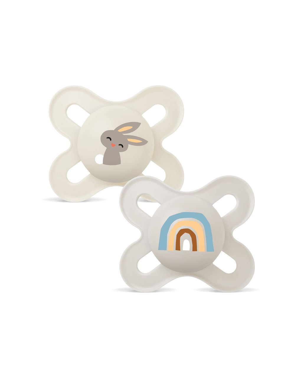 Mam original start succhietto 0-2 mesi (set da 2), ciuccio mam 0-2 mesi con tettarella ortodontica in silicone, neutro