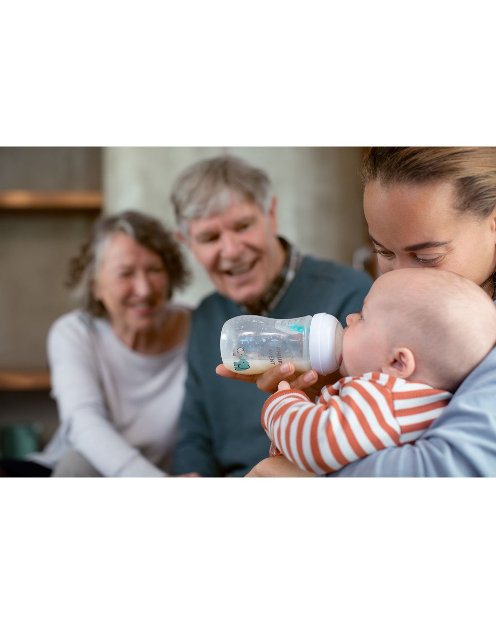Biberon natural con tettarella a risposta naturale decorazione koala da 260ml 3-6m flusso 3 | senza bpa – philips avent