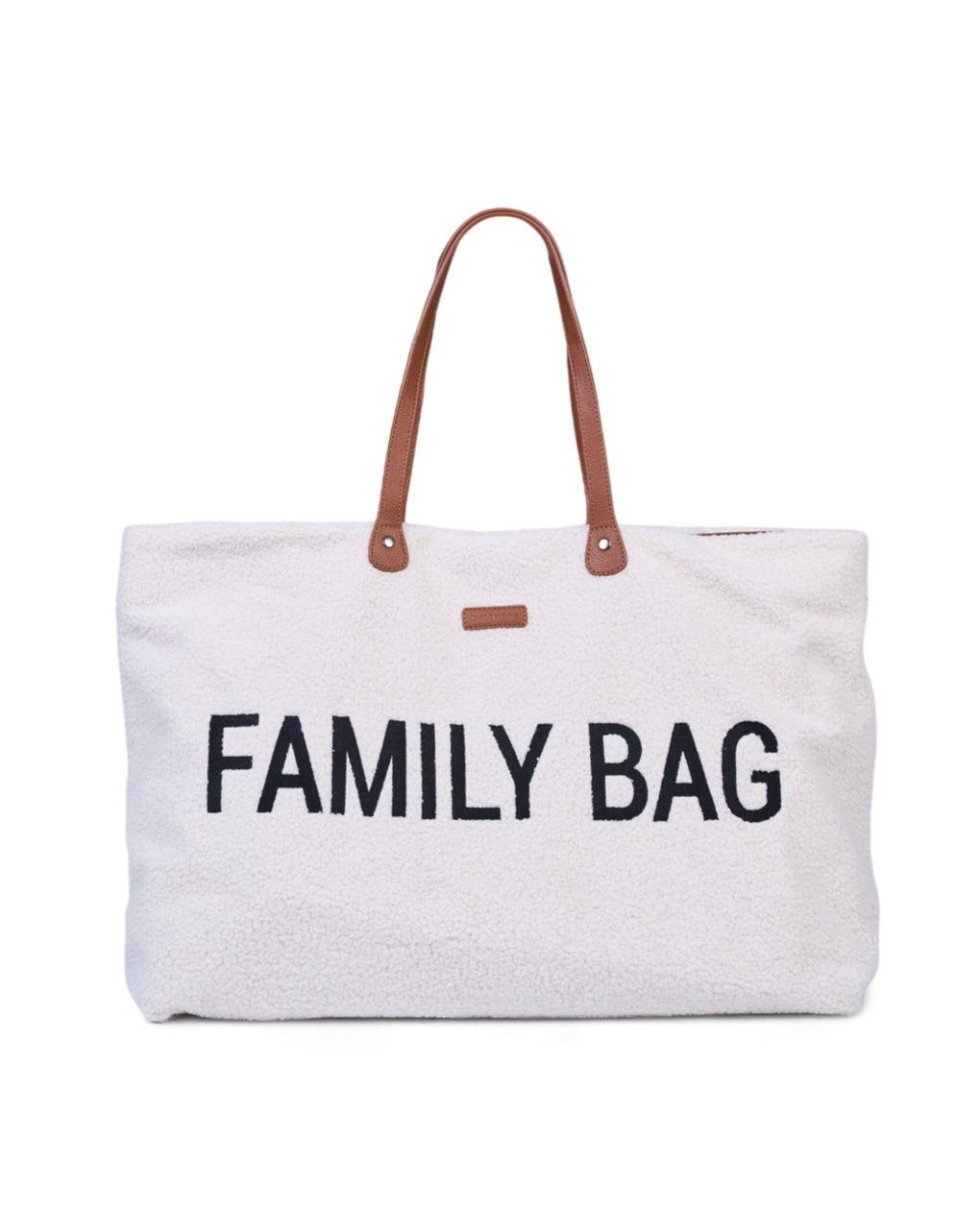 Family bag tessuto teddy bianco - childhome