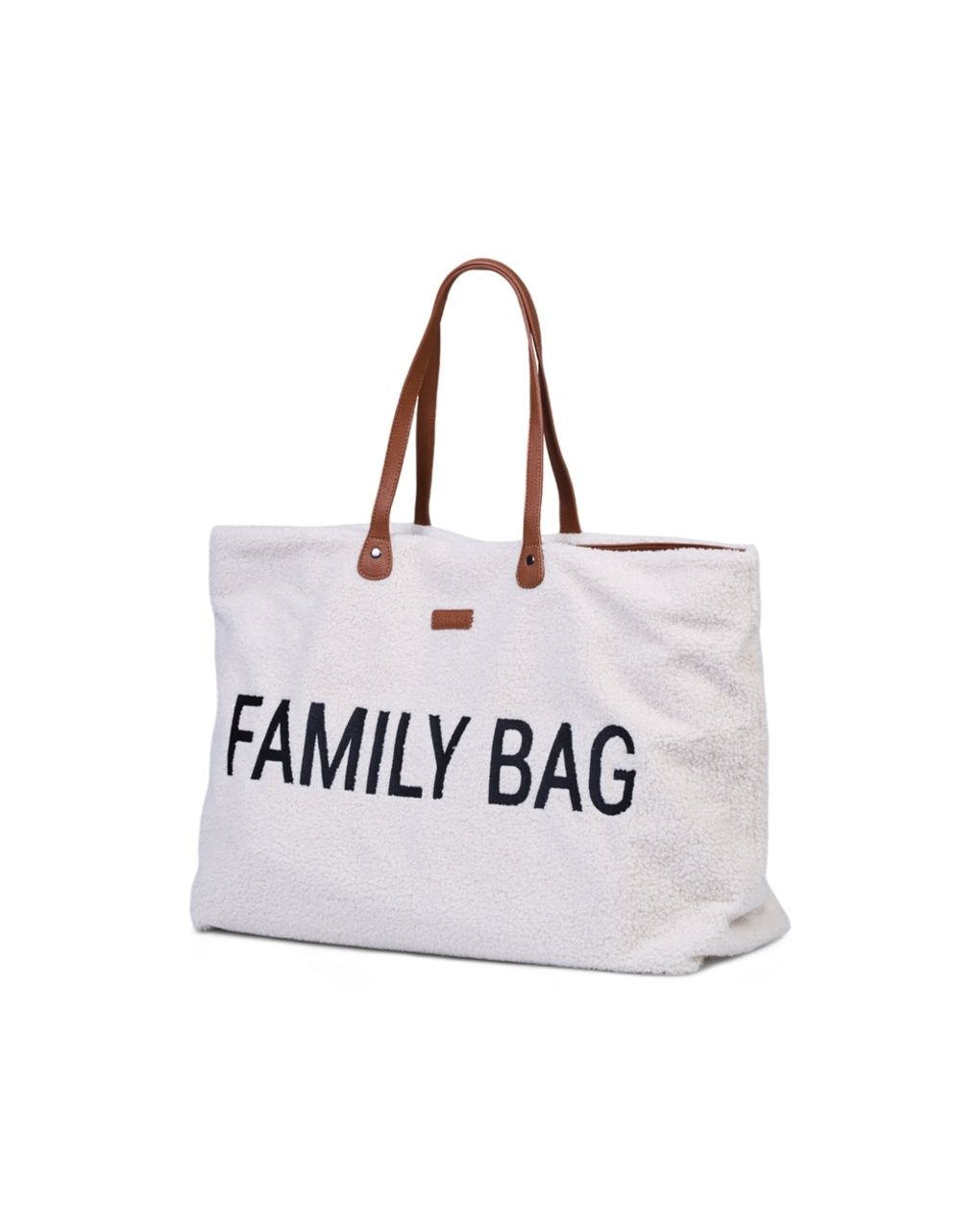 Family bag tessuto teddy bianco - childhome