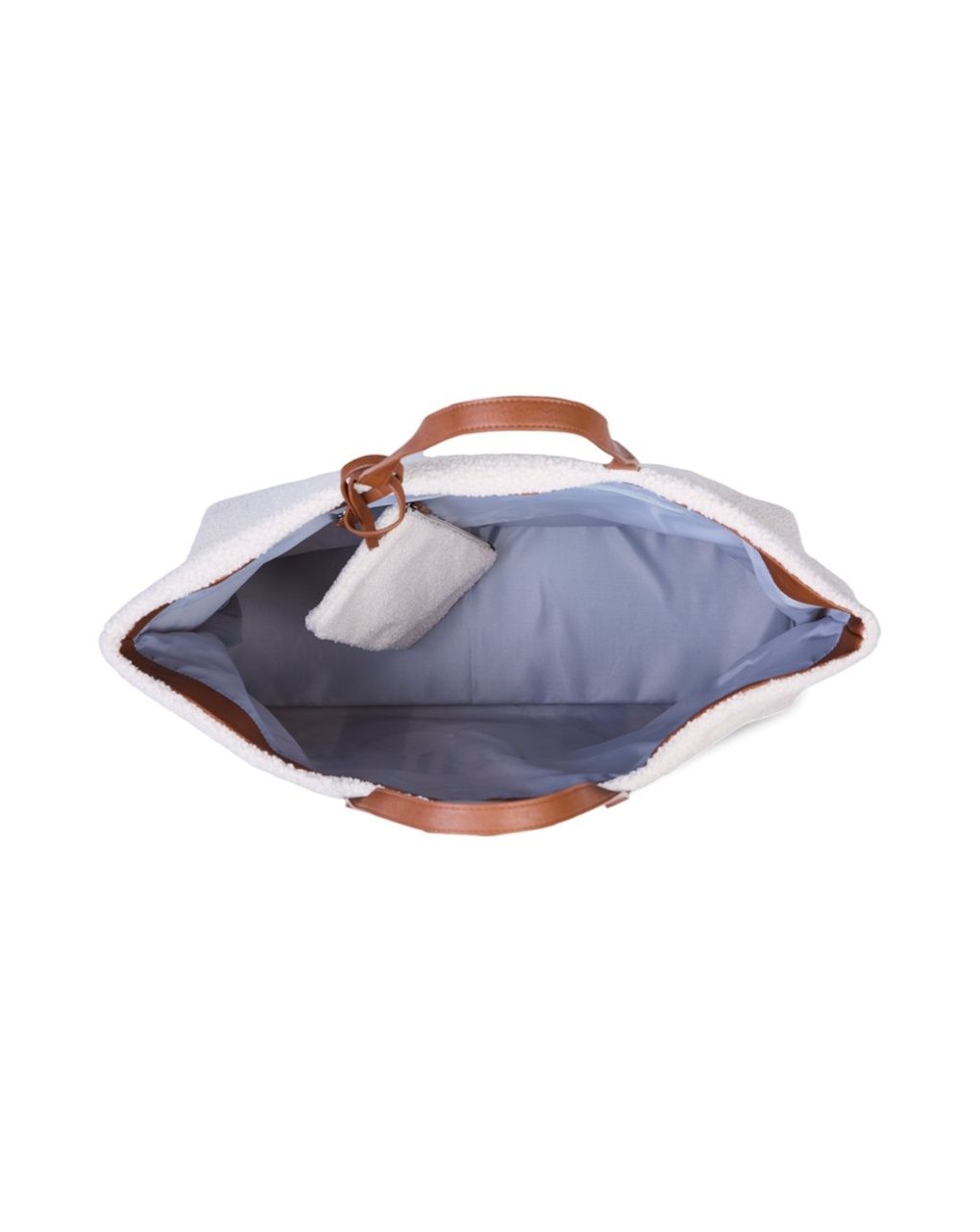 Family bag tessuto teddy bianco - childhome