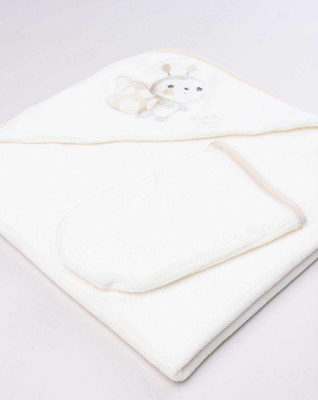 Accappatoio neonata coccinella con guantino