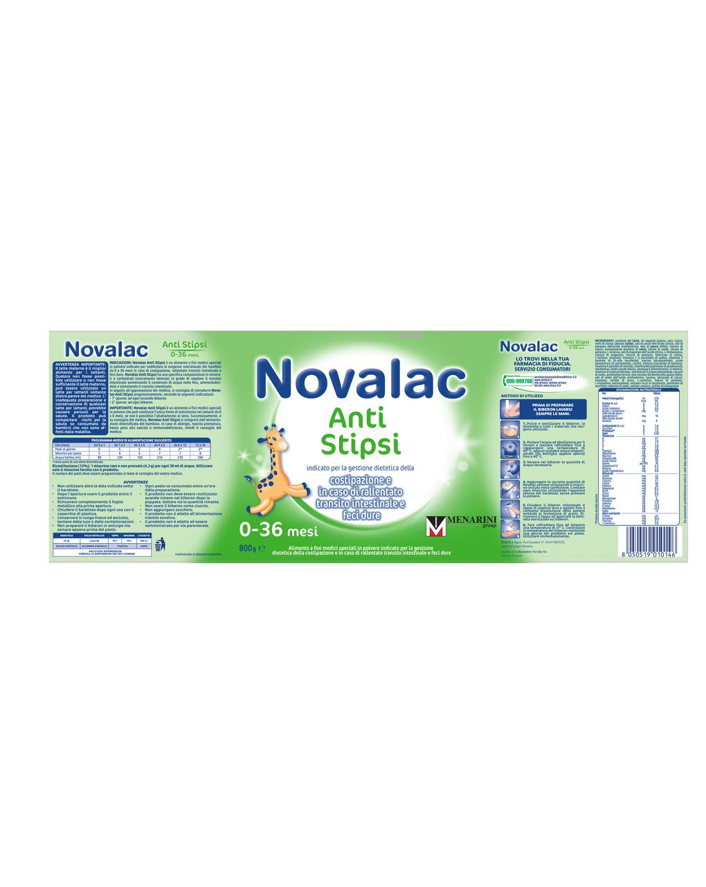 Latte antistipsi 800g - novalac