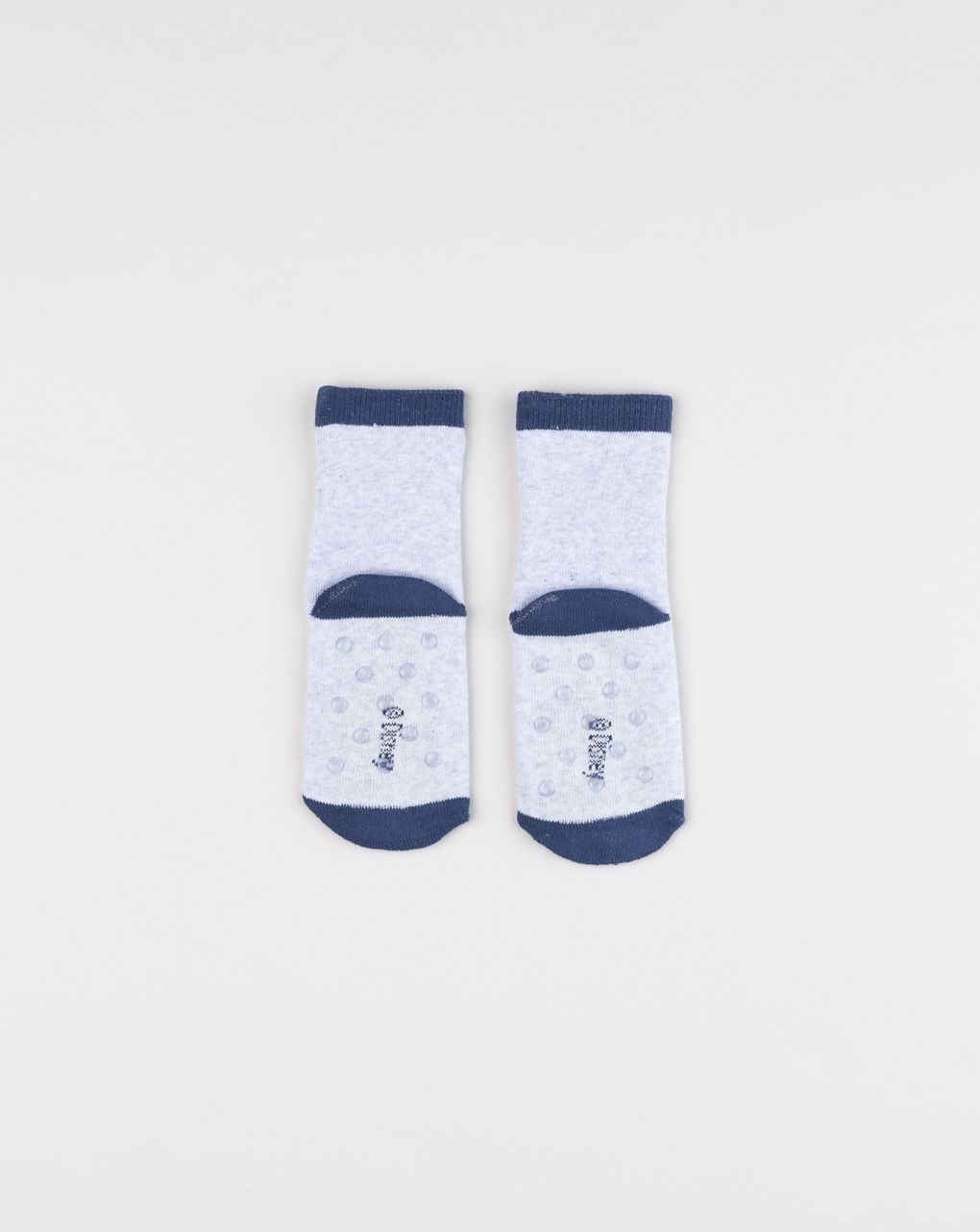 Calze antiscivolo bimbo grigio con mickey mouse