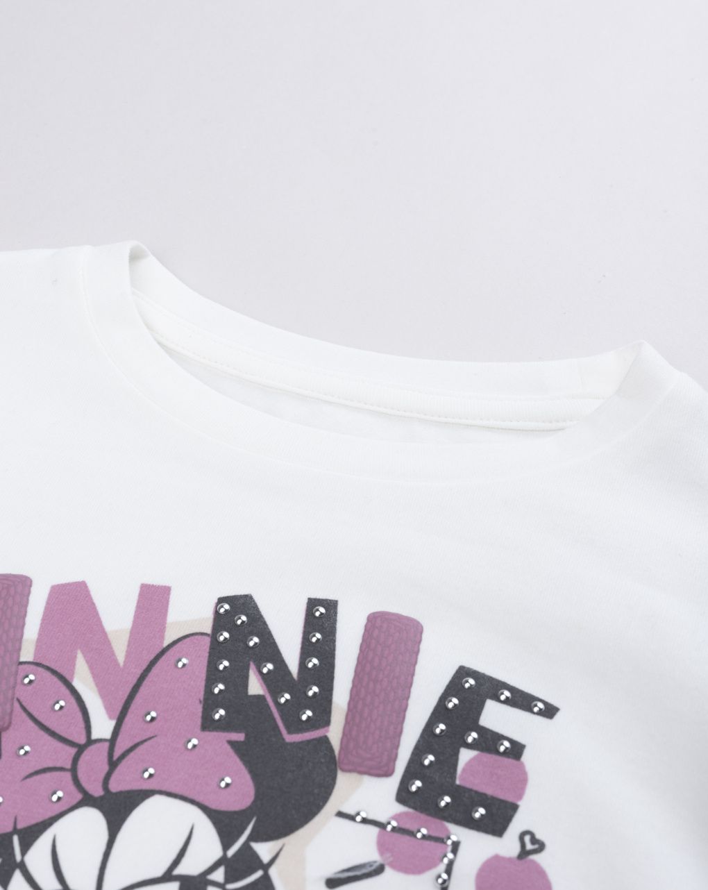 T-shirt bambina maniche lunghe minnie bianca