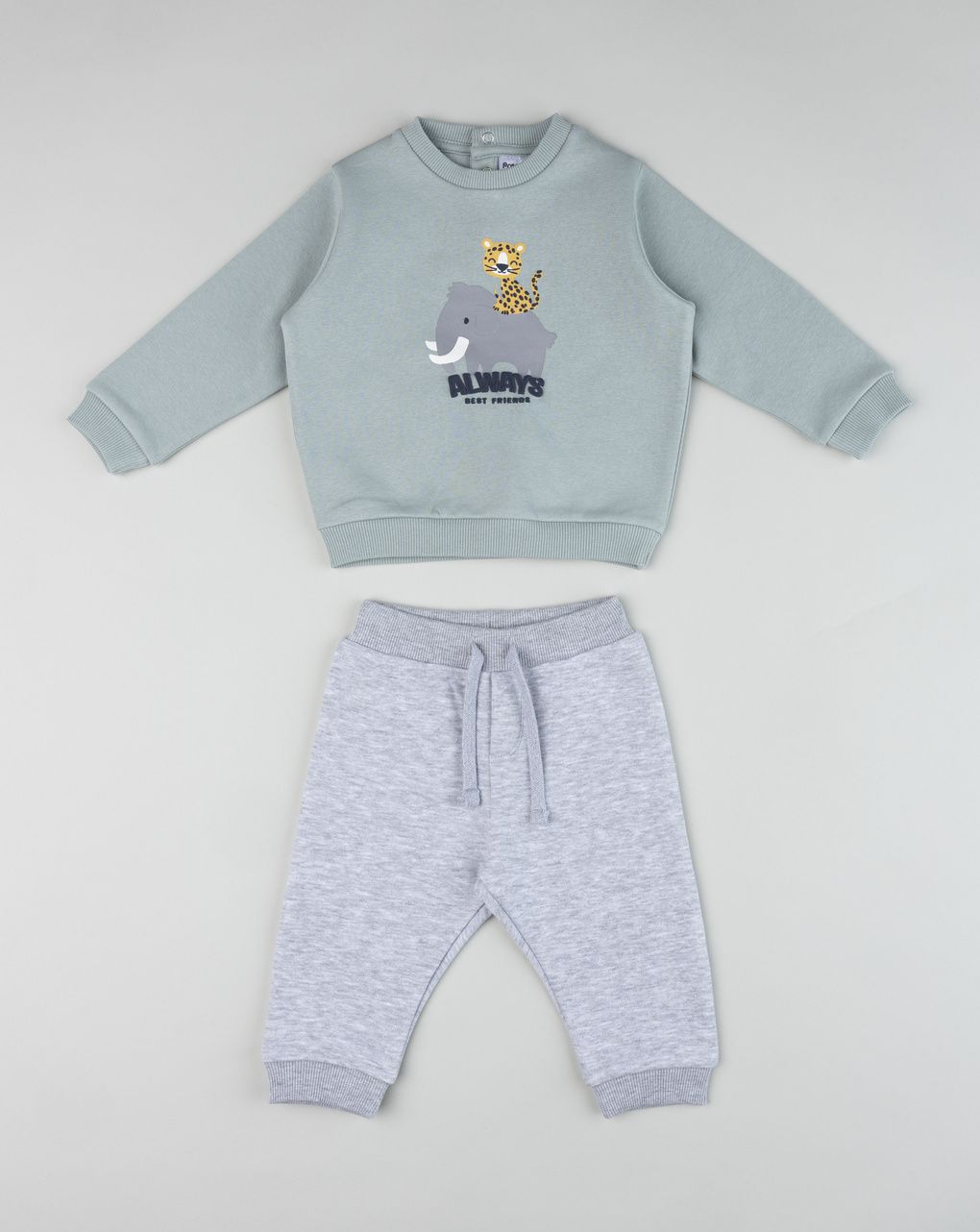 Completo jogging bimbo grigio