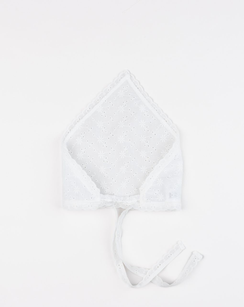 Bandana bambina in sangallo bianco