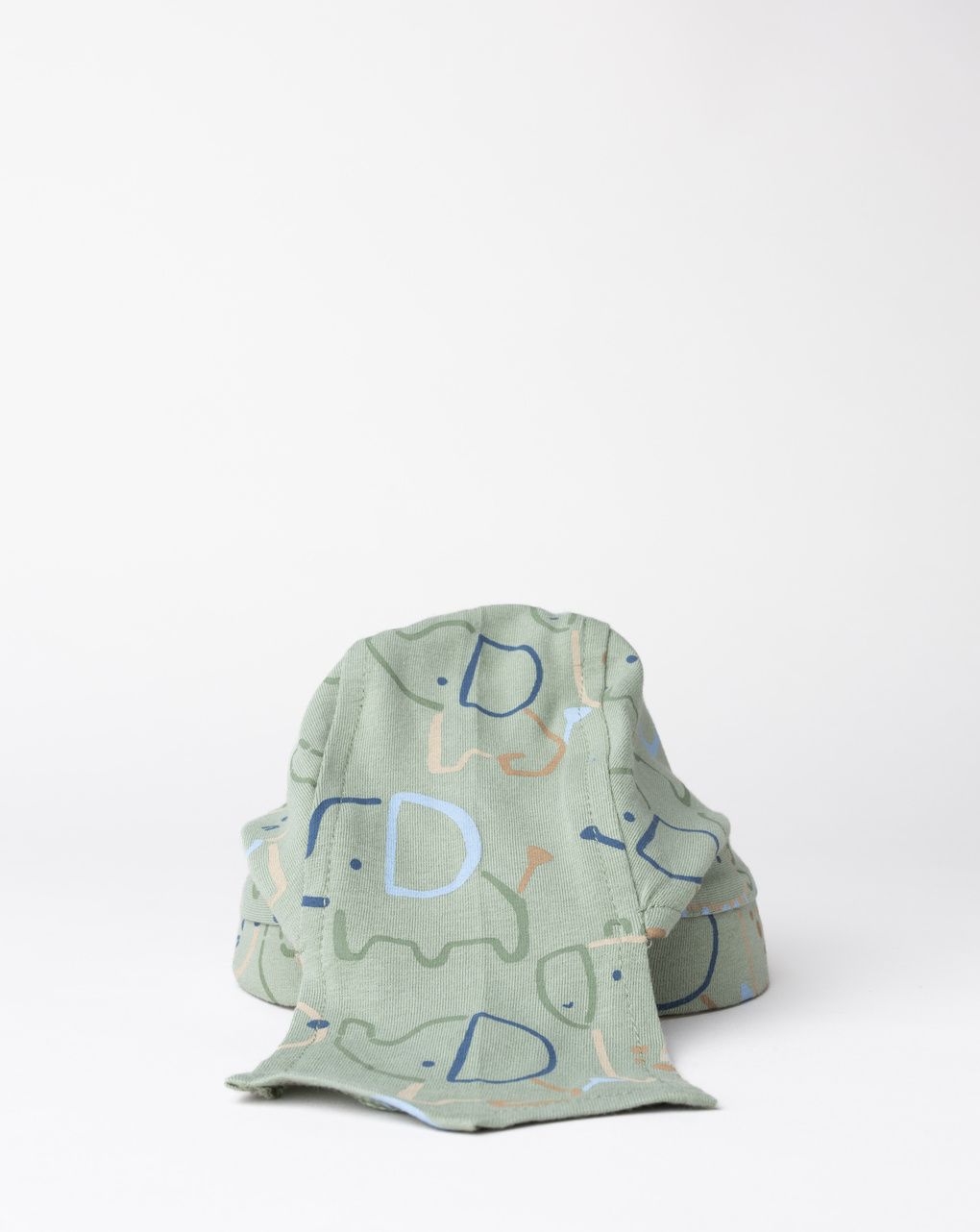 Bandana bimbo verde salvia elefanti allover