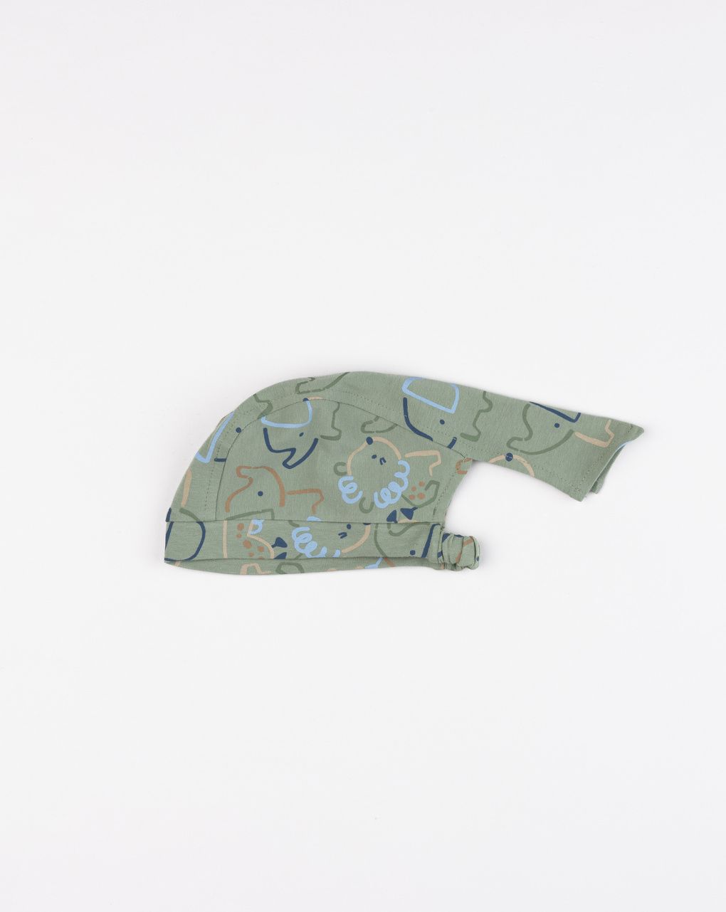 Bandana bimbo verde salvia elefanti allover