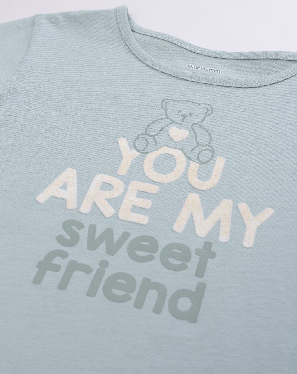 T-shirt bambina verde chiaro "sweet friend"