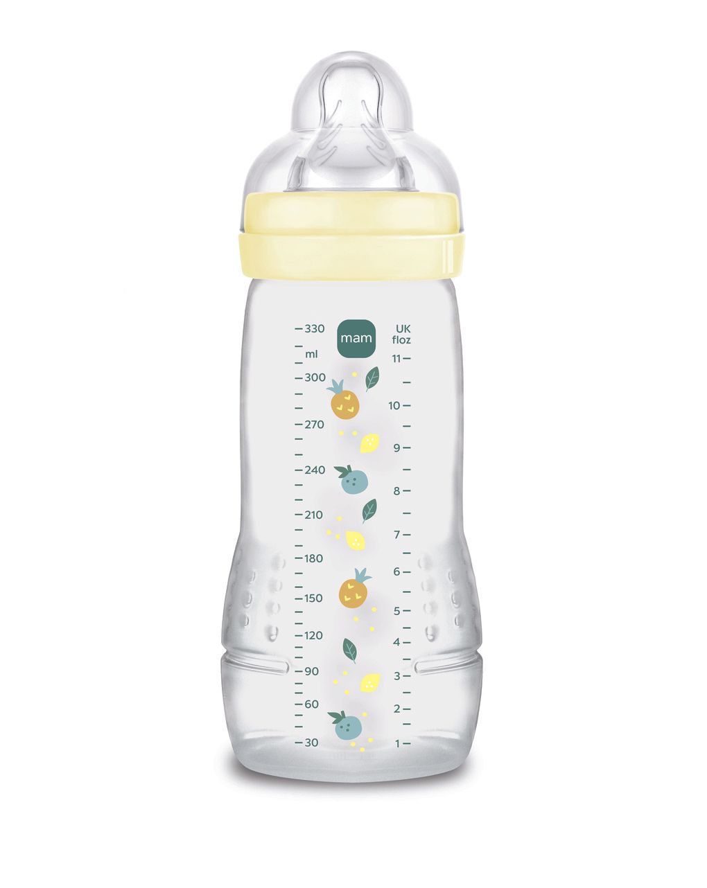 Mam biberon easy active 330 ml, biberon mam per bambini attivi ergonomico e pratico, neutro, 4+ mesi