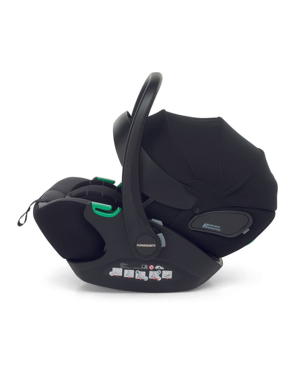 Trio divo + seggiolino rek black + adattatore - glamour - foppapedretti