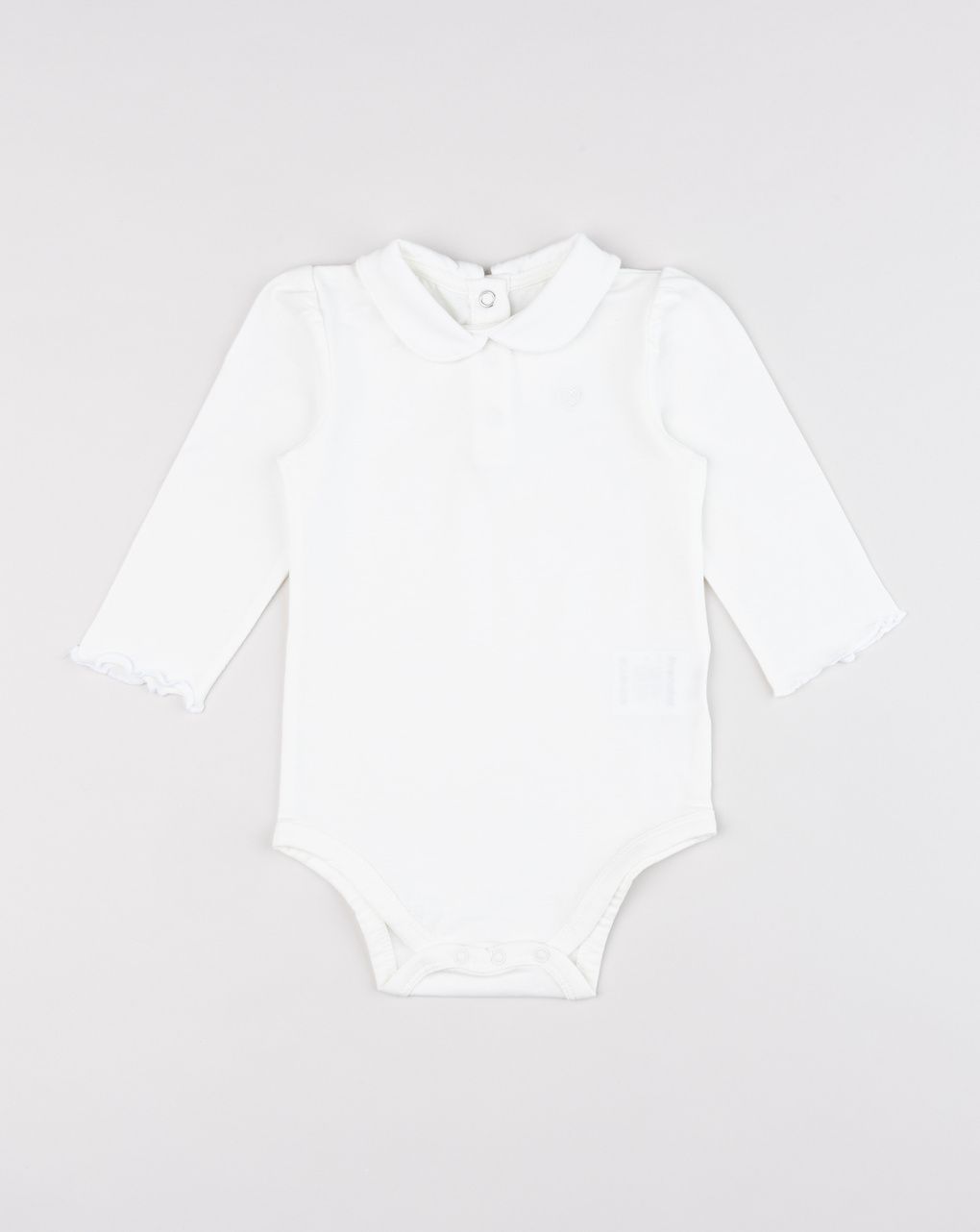 Body bimba bianco con colletto