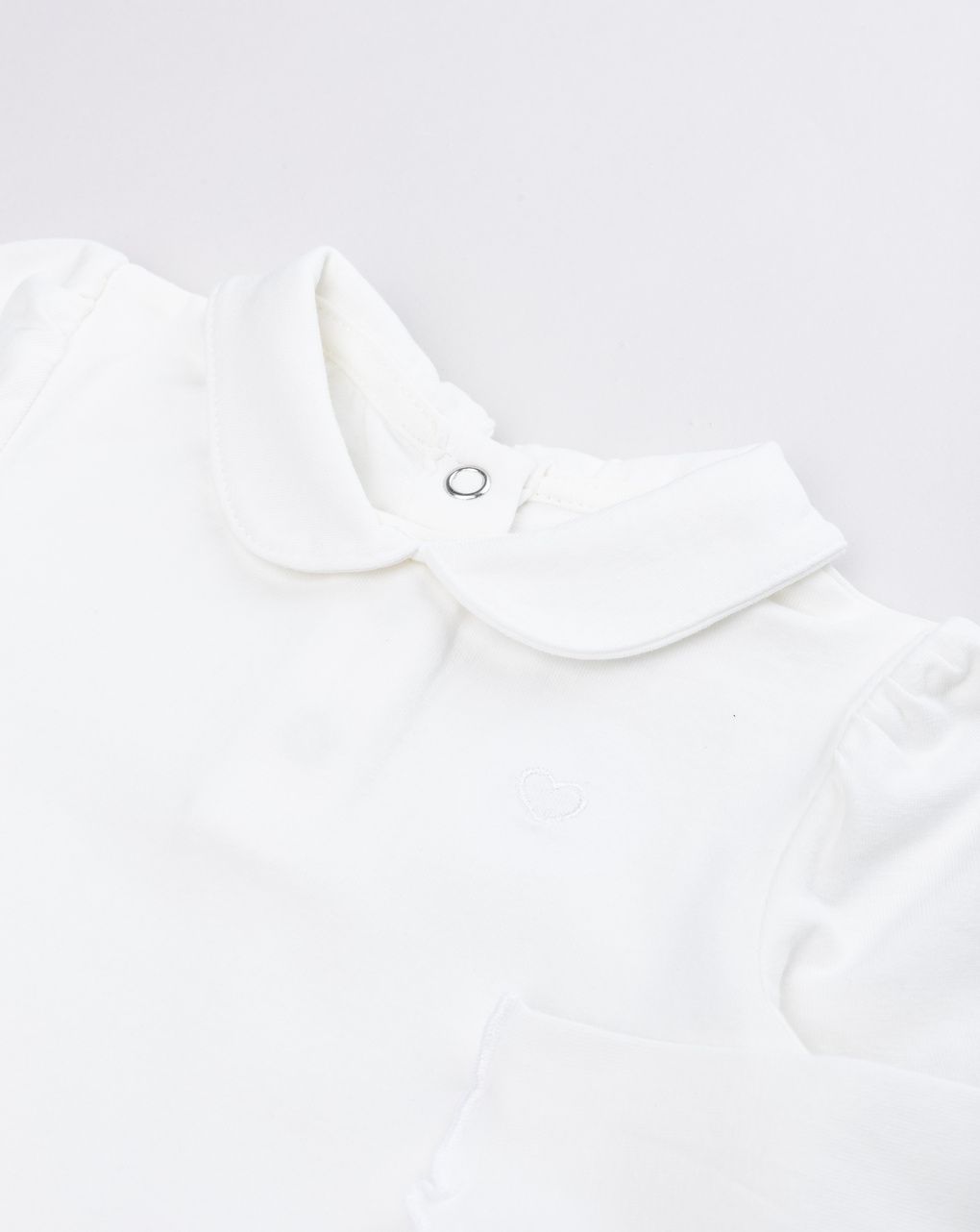 Body bimba bianco con colletto