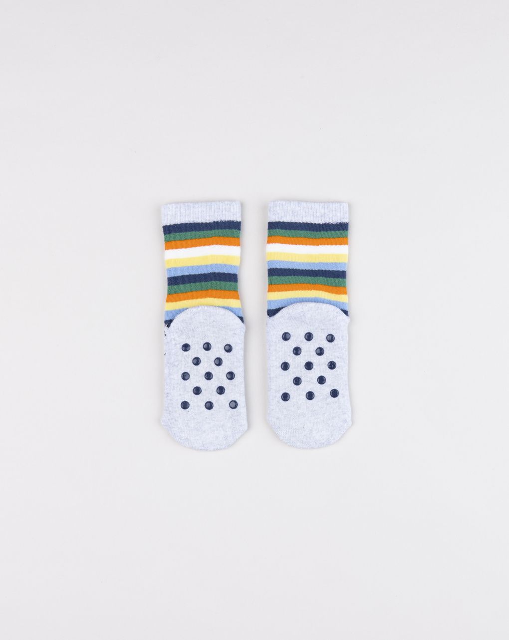 Calze antiscivolo bimbo multicolor con rinoceronte