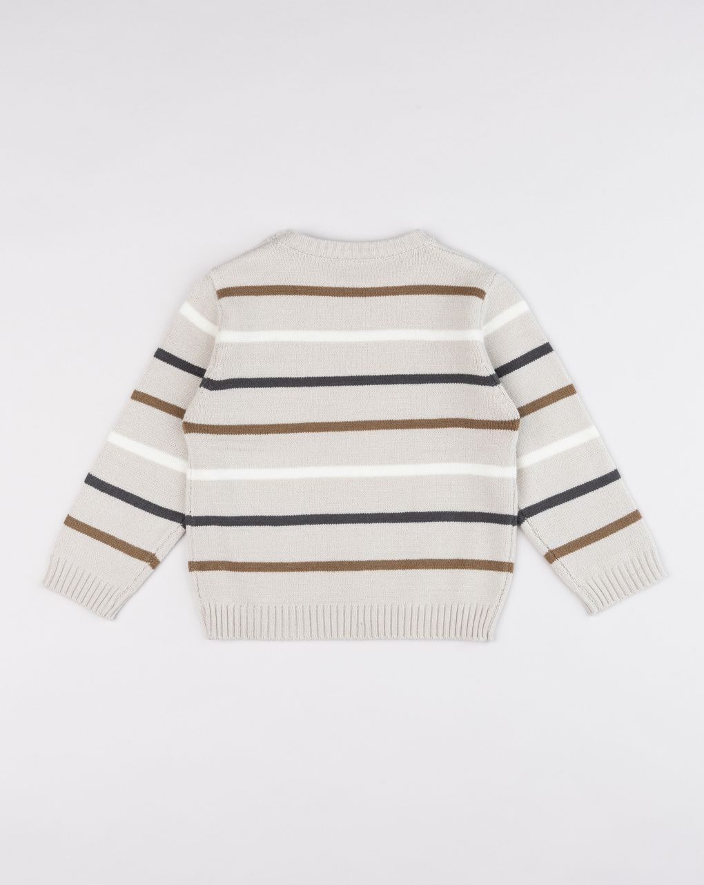 Maglia tricot bimbo beige trama orizzontale