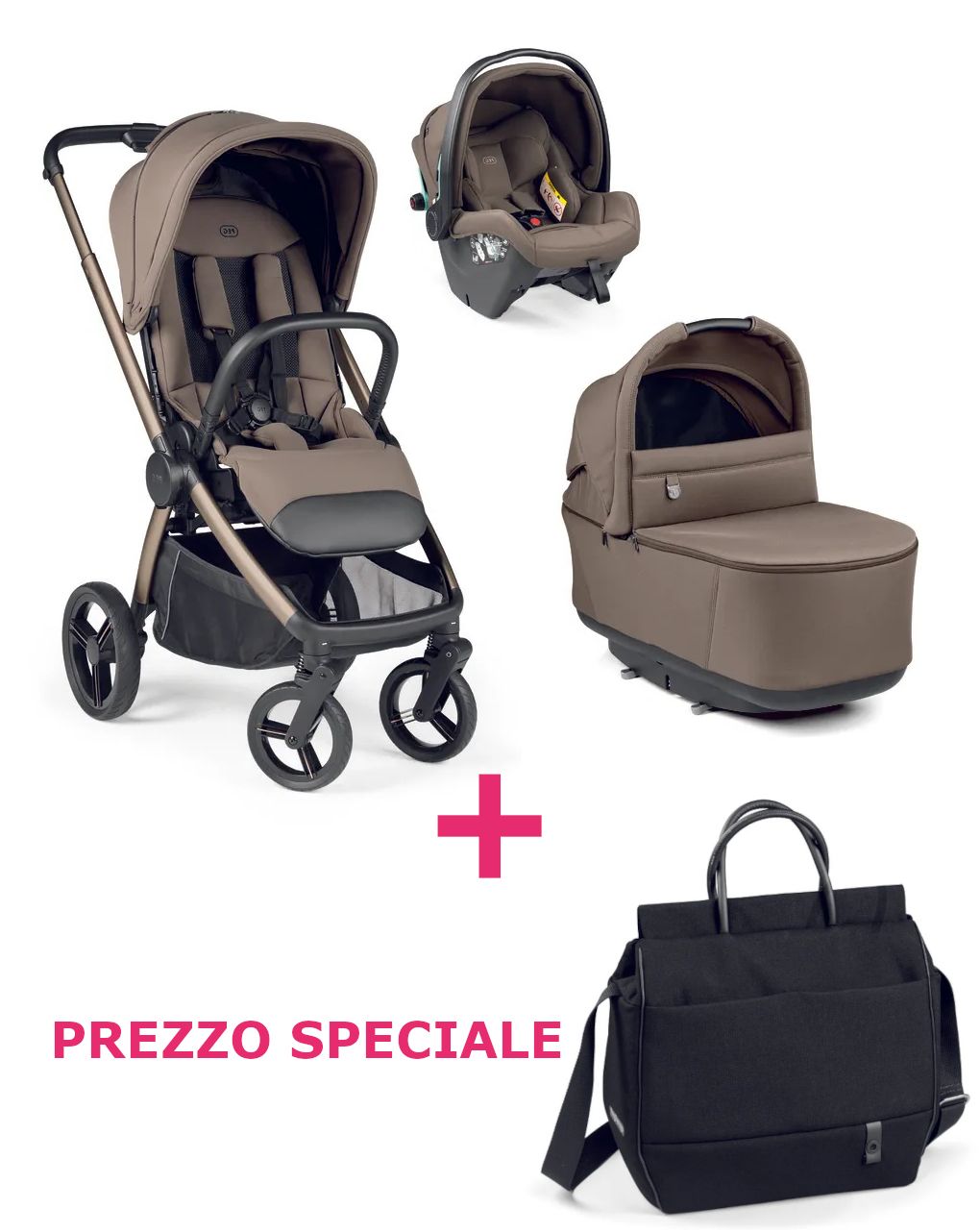 Trio city loop pro slk pine bark con borsa true black a un prezzo speciale - peg perego