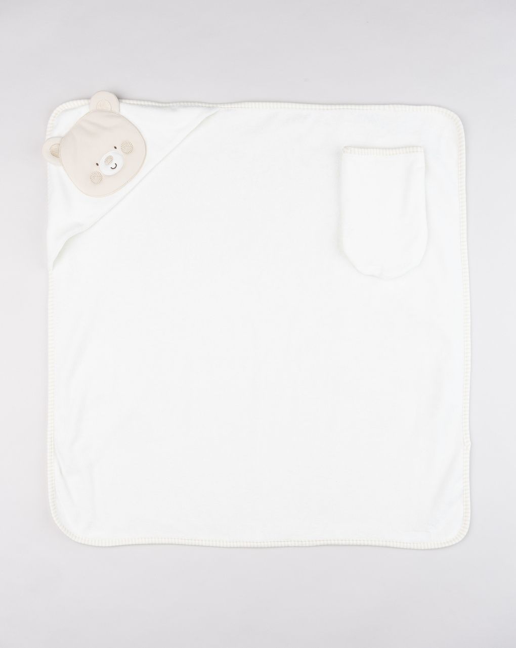 Accappatoio neonato orsetto con guantino