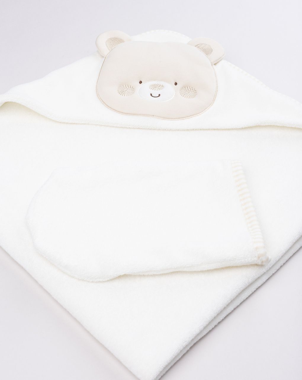 Accappatoio neonato orsetto con guantino