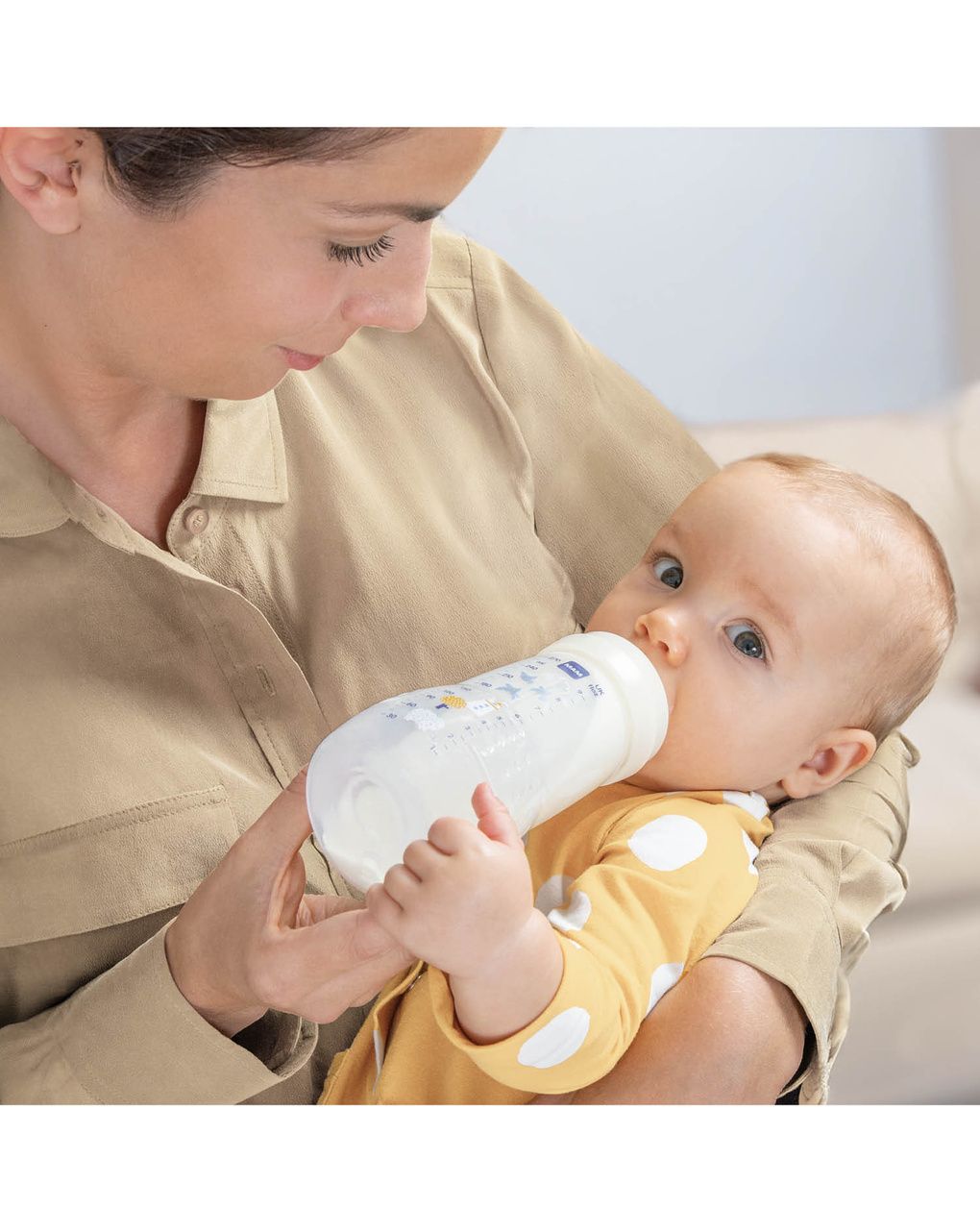 Mam biberon easy active 330 ml, biberon mam per bambini attivi ergonomico e pratico, neutro, 4+ mesi