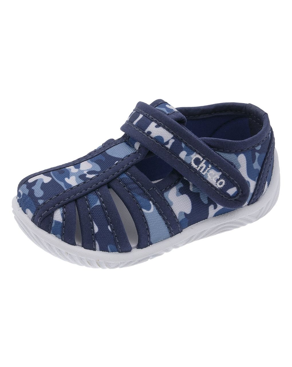Pantofole bimbo blu con fantasia mimetica - chicco templar