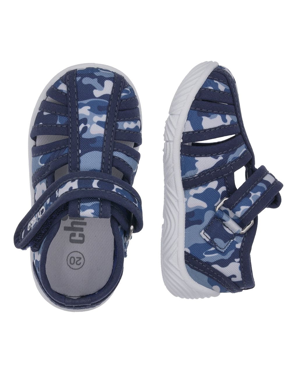 Pantofole bimbo blu con fantasia mimetica - chicco templar