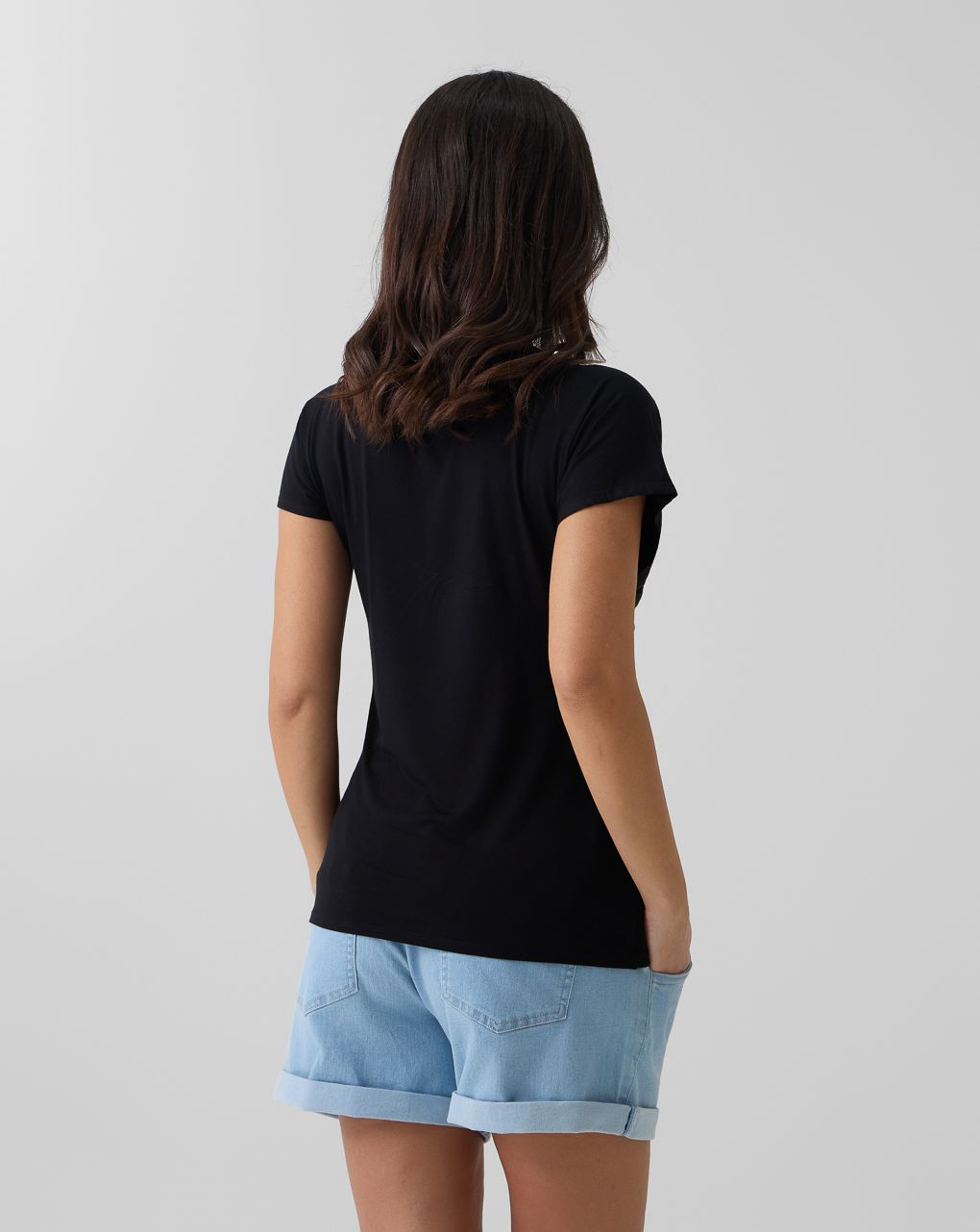 T-shirt allattamento mezza manica nera