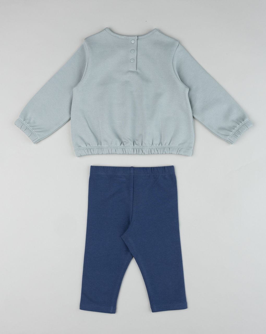 Completo jogging bimba grigio/blu