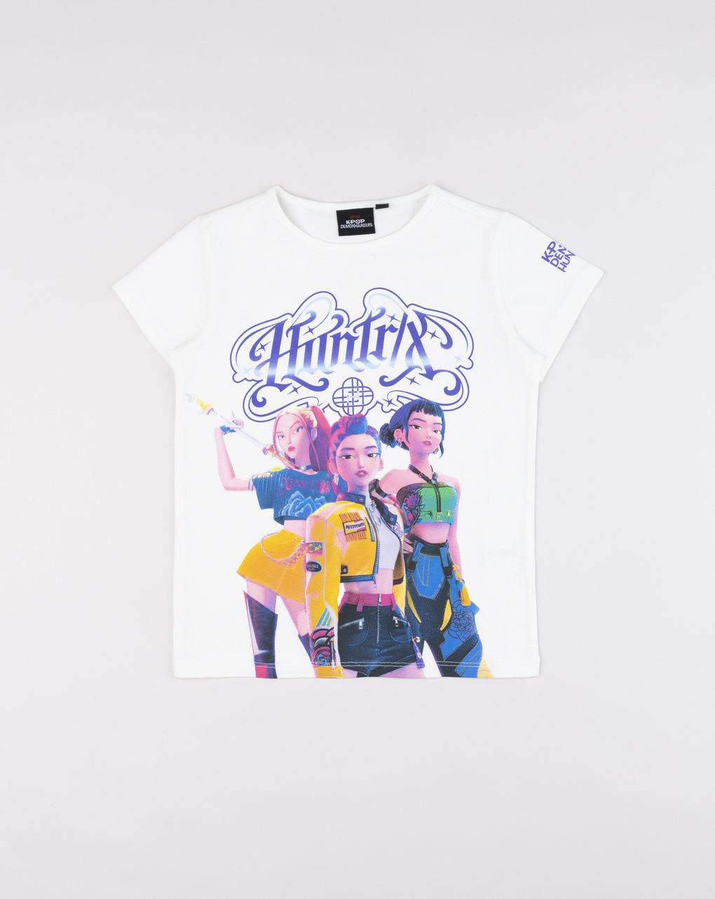 T-shirt bianca bambina k-pop "huntrix group"