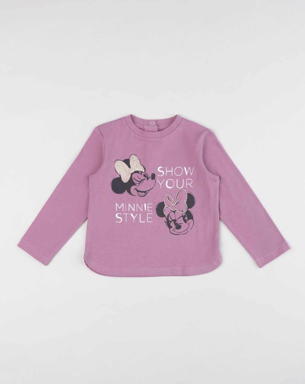 T-shirt manica lunga bimba rosa "minnie"